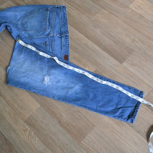 Abercrombie Ames Boyfriend Distressed Relaxed Medium Wash Jean Size Size 27 - Picture 6 of 9